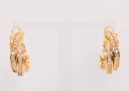 Cartier trinity ohrringe 9ct - trinity, 0,9ct